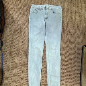 American Eagle next level stretch hi rise x-long jeggings, pale green